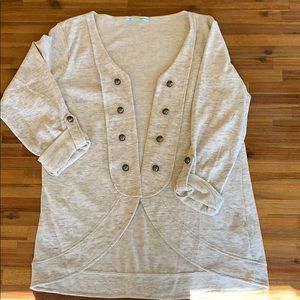 Structured but comfy cardigan.